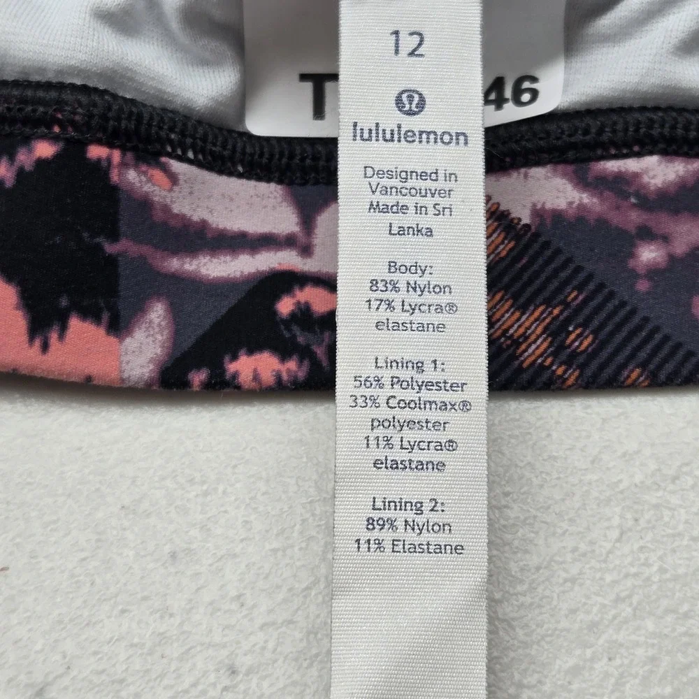 Lululemon Women Energy Sports Bra 12 Translucence Alpine Multi Crossback Nulux